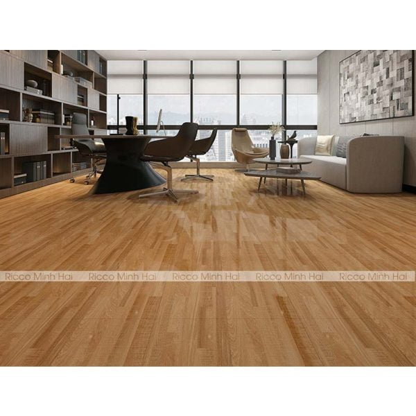 phòng khách sử dụng gạch lát nền hoàn mỹ 60x60 vân gỗ 37001