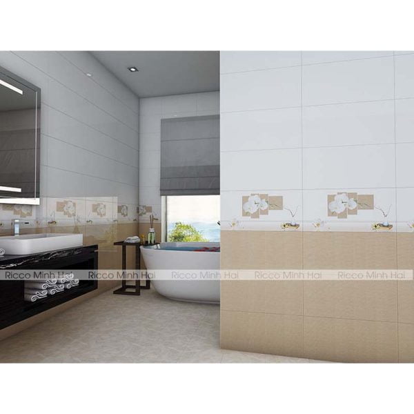 ảnh nhà tắm dùng gạch ốp tường trang trí 30x60 hoàn mỹ 3608