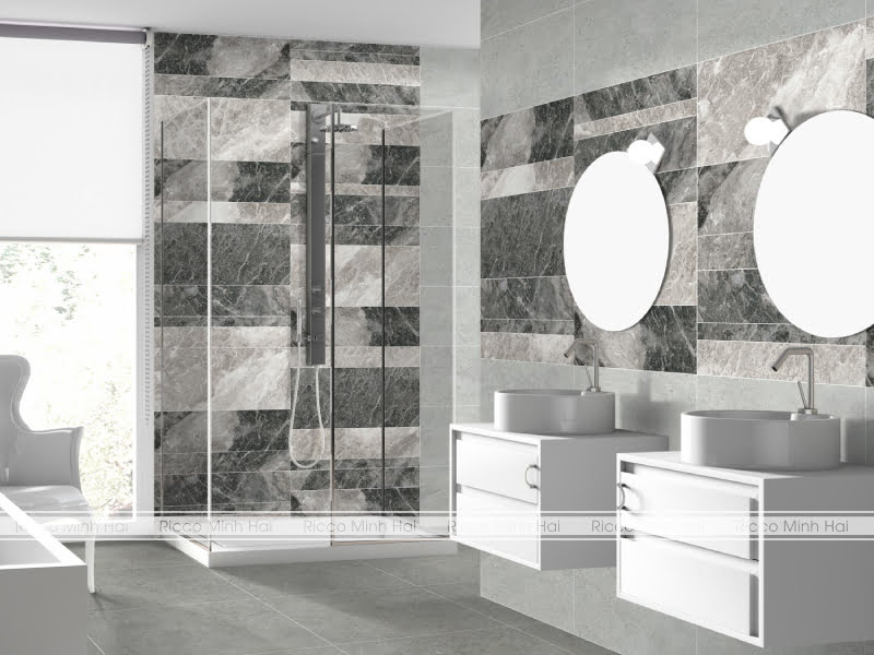 ricco minh hải cung cấp mẫu gạch ốp tường giả đá Eurotile tại hải dương